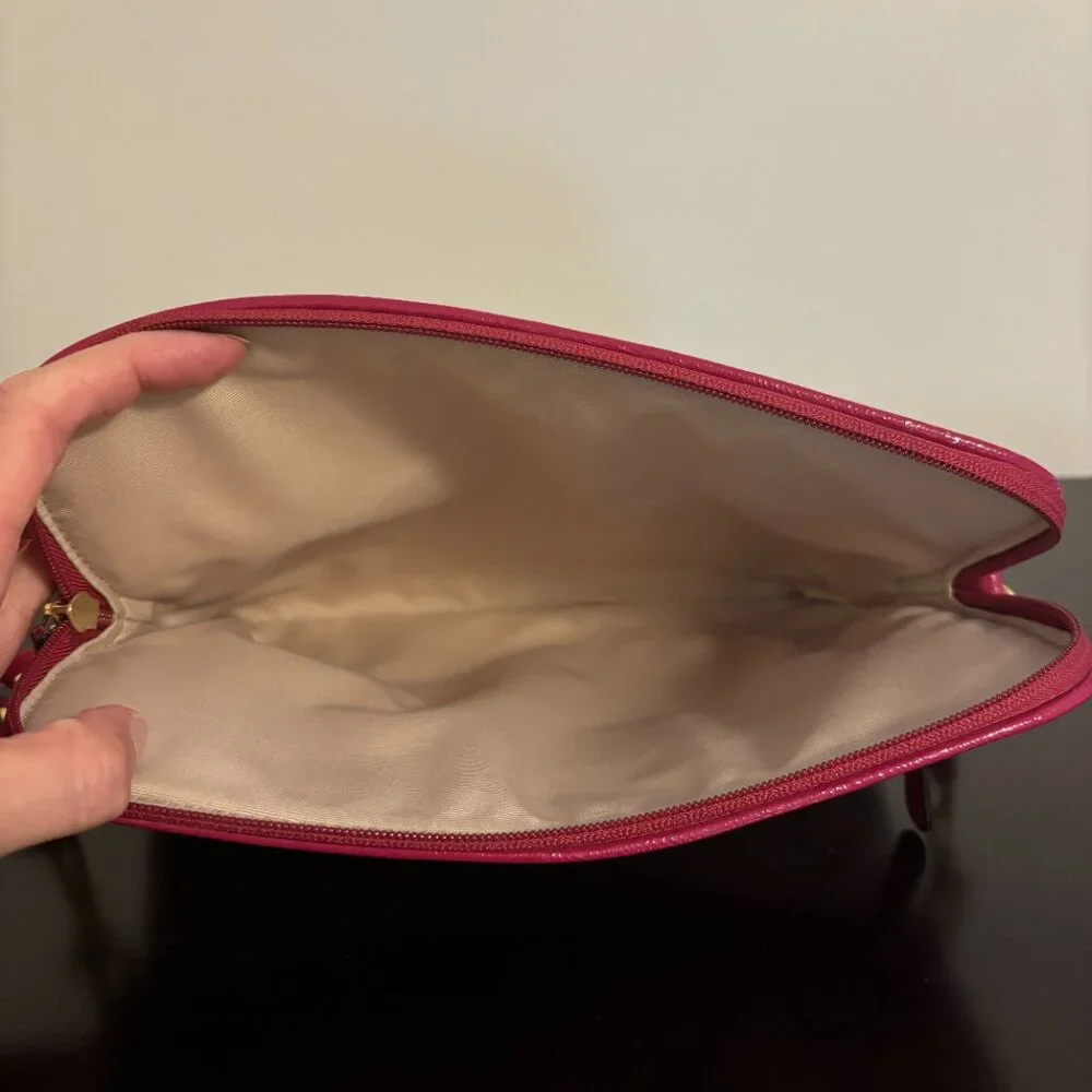 Coach Payton Cream & Pink Tattarso Tablet iPad Crossbody